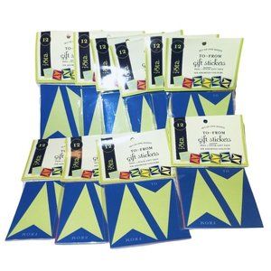 Bundle of 10 packs of Gift Present #12/pk Stickers Tags Assorted Colors NEW